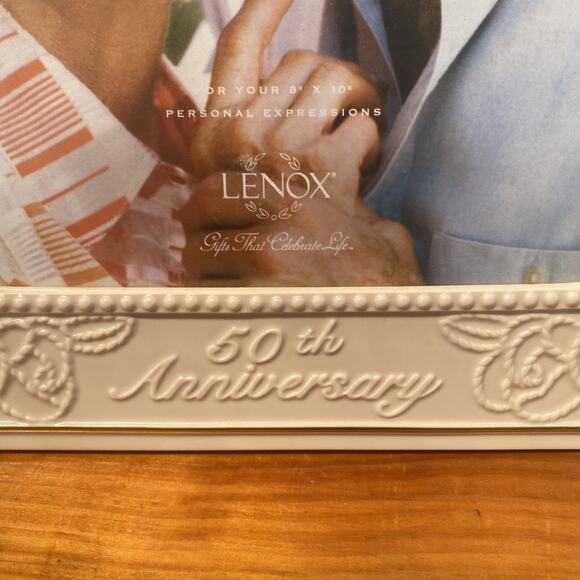 Lenox Portrait Gallery Frame 8” X 10” Lenox Wedding Memories 50th Anniversary - Picture 2 of 7